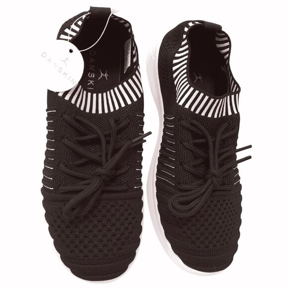 DANSKIN Womens ENERGY Sneakers Size 6 Black White Lace Up Gym Athletic Training - Picture 4 of 12